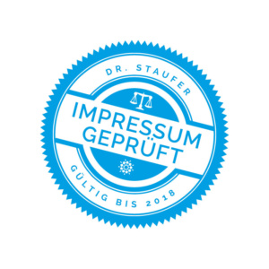 Designery - Rechtssicheres Impressum - Dr. Staufer - Anwalt für Medizinrecht